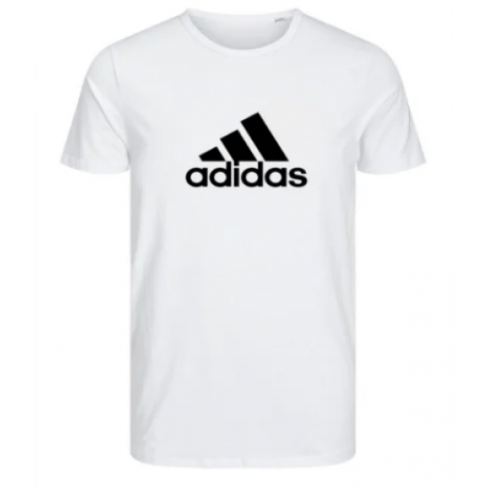 T-SHIRT 100% ΒΑΜΒΑΚΙ ΜΕ LOGO - ΛΕΥΚΟ - ADIDAS ΓΡΑΜΜΕΣ ΜΕΓΑΛΟ T-SHIRT 100% ΒΑΜΒΑΚΙ ΜΕ LOGO - ΛΕΥΚΟ - ADIDAS ΓΡΑΜΜΕΣ ΜΕΓΑΛΟ
