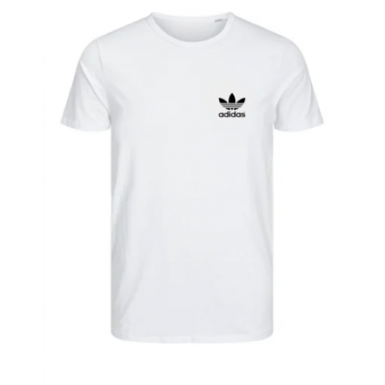 T-SHIRT 100% ΒΑΜΒΑΚΙ ΜΕ LOGO - ΛΕΥΚΟ - ADIDAS ΤΡΙΦΥΛΛΙ ΜΙΚΡΟ T-SHIRT 100% ΒΑΜΒΑΚΙ ΜΕ LOGO - ΛΕΥΚΟ - ADIDAS ΤΡΙΦΥΛΛΙ ΜΙΚΡΟ