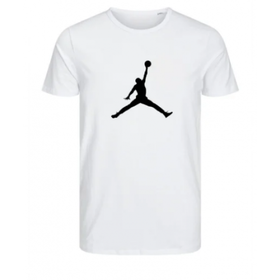 T-SHIRT 100% ΒΑΜΒΑΚΙ ΜΕ LOGO - ΛΕΥΚΟ - JORDAN ΜΕΓΑΛΟ T-SHIRT 100% ΒΑΜΒΑΚΙ ΜΕ LOGO - ΛΕΥΚΟ - JORDAN ΜΕΓΑΛΟ