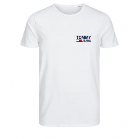 T-SHIRT 100% ΒΑΜΒΑΚΙ ΜΕ LOGO - ΛΕΥΚΟ - TOMMY JEANS ΜΙΚΡΟ T-SHIRT 100% ΒΑΜΒΑΚΙ ΜΕ LOGO - ΛΕΥΚΟ - TOMMY JEANS ΜΙΚΡΟ