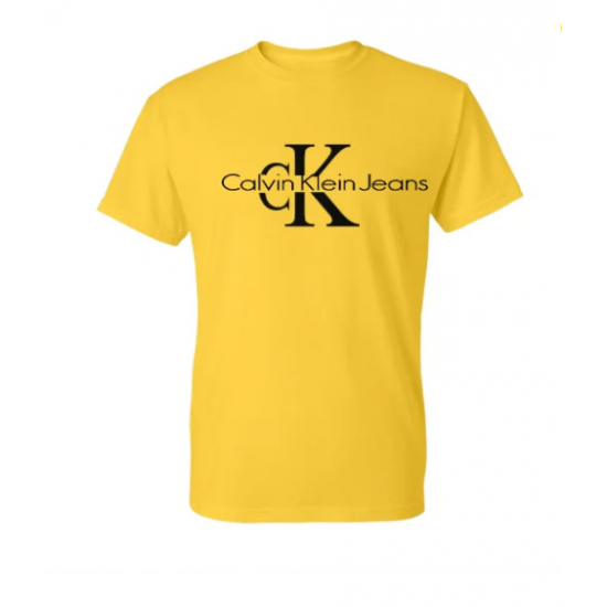 T-SHIRT 100% ΒΑΜΒΑΚΙ ΜΕ LOGO - ΚΙΤΡΙΝΟ - CALVIN KLEIN ΜΕΓΑΛΟ T-SHIRT 100% ΒΑΜΒΑΚΙ ΜΕ LOGO - ΚΙΤΡΙΝΟ - CALVIN KLEIN ΜΕΓΑΛΟ