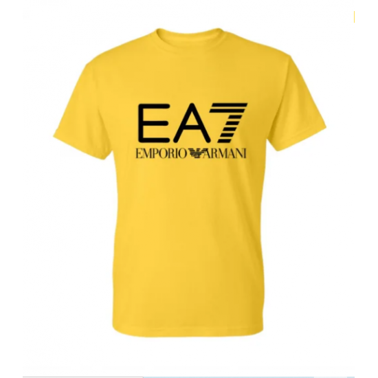 T-SHIRT 100% ΒΑΜΒΑΚΙ ΜΕ LOGO - ΚΙΤΡΙΝΟ - EA7 ΜΕΓΑΛΟ T-SHIRT 100% ΒΑΜΒΑΚΙ ΜΕ LOGO - ΚΙΤΡΙΝΟ - EA7 ΜΕΓΑΛΟ