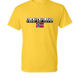 T-SHIRT 100% ΒΑΜΒΑΚΙ ΜΕ LOGO - ΚΙΤΡΙΝΟ - NAPAPIJRI