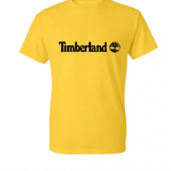 T-SHIRT 100% ΒΑΜΒΑΚΙ ΜΕ LOGO - ΚΙΤΡΙΝΟ - TIMBERLAND ΜΕΓΑΛΟ