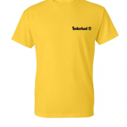 T-SHIRT 100% ΒΑΜΒΑΚΙ ΜΕ LOGO - ΚΙΤΡΙΝΟ - TIMBERLAND ΜΙΚΡΟ