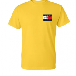 T-SHIRT 100% ΒΑΜΒΑΚΙ ΜΕ LOGO - ΚΙΤΡΙΝΟ - TOMMY JEANS ΜΙΚΡΟ