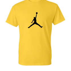 T-SHIRT 100% ΒΑΜΒΑΚΙ ΜΕ LOGO - ΚΙΤΡΙΝΟ - JORDAN ΜΕΓΑΛΟ