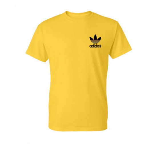 T-SHIRT 100% ΒΑΜΒΑΚΙ ΜΕ LOGO - ΚΙΤΡΙΝΟ - ADIDAS ΤΡΙΦΥΛΛΙ ΜΙΚΡΟ T-SHIRT 100% ΒΑΜΒΑΚΙ ΜΕ LOGO - ΚΙΤΡΙΝΟ - ADIDAS ΤΡΙΦΥΛΛΙ ΜΙΚΡΟ
