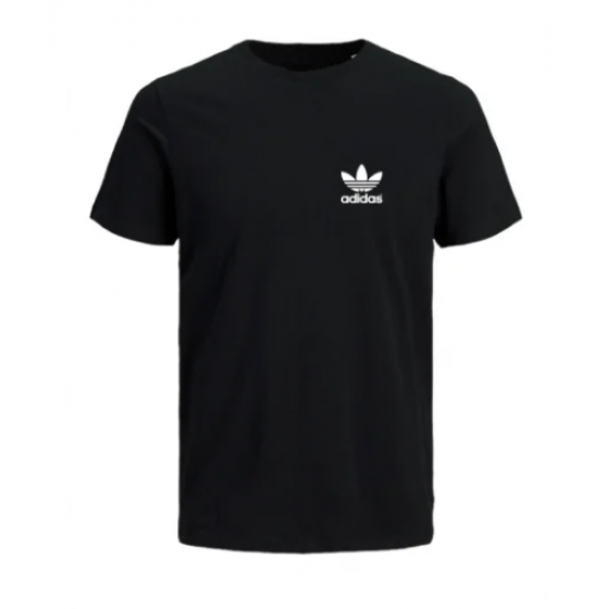 T-SHIRT 100% ΒΑΜΒΑΚΙ ΜΕ LOGO - ΜΑΥΡΟ - ADIDAS ΤΡΙΦΥΛΛΙ ΜΙΚΡΟ T-SHIRT 100% ΒΑΜΒΑΚΙ ΜΕ LOGO - ΜΑΥΡΟ - ADIDAS ΤΡΙΦΥΛΛΙ ΜΙΚΡΟ