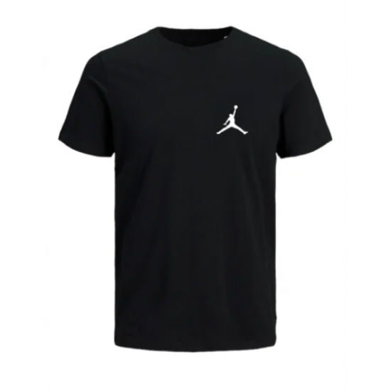 T-SHIRT 100% ΒΑΜΒΑΚΙ ΜΕ LOGO - ΜΑΥΡΟ - JORDAN ΜΙΚΡΟ T-SHIRT 100% ΒΑΜΒΑΚΙ ΜΕ LOGO - ΜΑΥΡΟ - JORDAN ΜΙΚΡΟ
