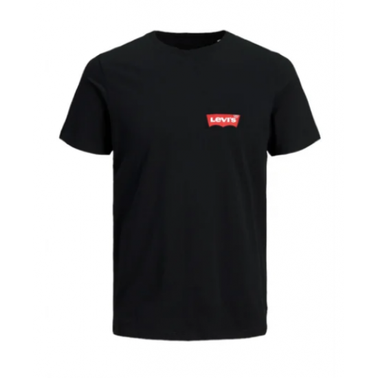 T-SHIRT 100% ΒΑΜΒΑΚΙ ΜΕ LOGO - ΜΑΥΡΟ - LEVIS ΜΙΚΡΟ T-SHIRT 100% ΒΑΜΒΑΚΙ ΜΕ LOGO - ΜΑΥΡΟ - LEVIS ΜΙΚΡΟ