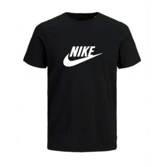 T-SHIRT 100% ΒΑΜΒΑΚΙ ΜΕ LOGO - ΜΑΥΡΟ - NIKE ΜΕΓΑΛΟ T-SHIRT 100% ΒΑΜΒΑΚΙ ΜΕ LOGO - ΜΑΥΡΟ - NIKE ΜΕΓΑΛΟ