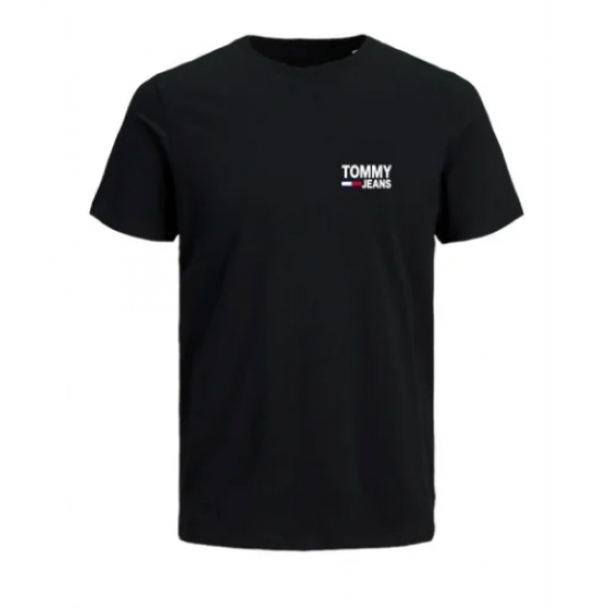 T-SHIRT 100% ΒΑΜΒΑΚΙ ΜΕ LOGO - ΜΑΥΡΟ - TOMMY JEANS ΜΙΚΡΟ T-SHIRT 100% ΒΑΜΒΑΚΙ ΜΕ LOGO - ΜΑΥΡΟ - TOMMY JEANS ΜΙΚΡΟ