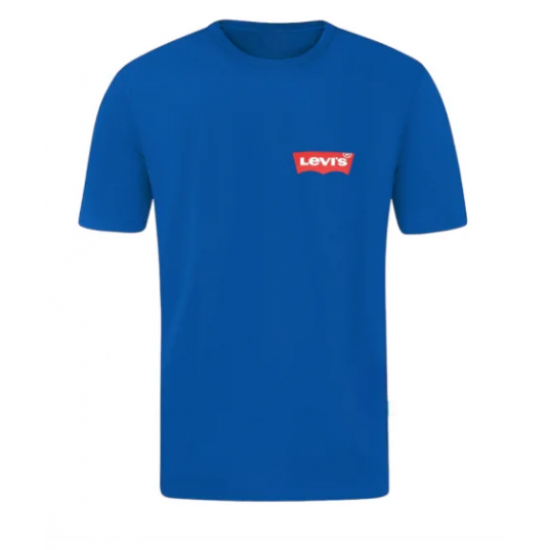 T-SHIRT 100% ΒΑΜΒΑΚΙ ΜΕ LOGO - ΜΠΛΕ ΡΟΥΑ - LEVIS ΜΙΚΡΟ