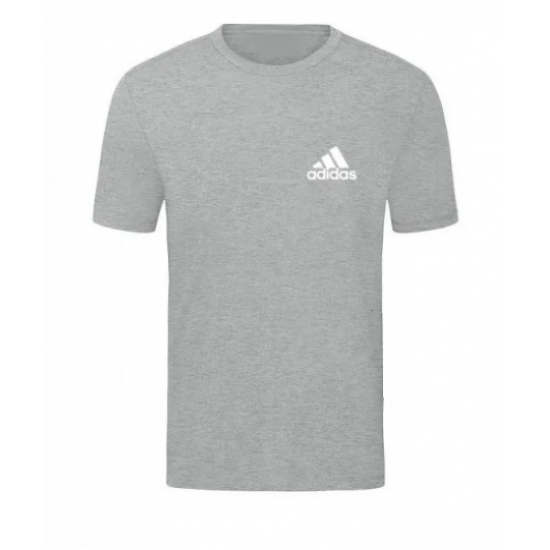 T-SHIRT 100% ΒΑΜΒΑΚΙ ΜΕ LOGO - ΓΚΡΙ - ADIDAS ΓΡΑΜΜΕΣ ΜΙΚΡΟ T-SHIRT 100% ΒΑΜΒΑΚΙ ΜΕ LOGO - ΓΚΡΙ - ADIDAS ΓΡΑΜΜΕΣ ΜΙΚΡΟ