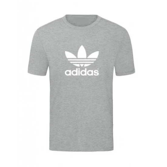 T-SHIRT 100% ΒΑΜΒΑΚΙ ΜΕ LOGO - ΓΚΡΙ - ADIDAS ΤΡΙΦΥΛΛΙ ΜΕΓΑΛΟ T-SHIRT 100% ΒΑΜΒΑΚΙ ΜΕ LOGO - ΓΚΡΙ - ADIDAS ΤΡΙΦΥΛΛΙ ΜΕΓΑΛΟ
