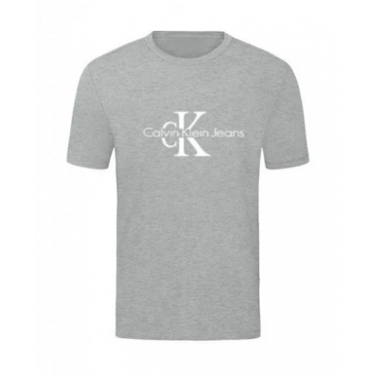T-SHIRT 100% ΒΑΜΒΑΚΙ ΜΕ LOGO - ΓΚΡΙ - CALVIN KLEIN ΜΕΓΑΛΟ T-SHIRT 100% ΒΑΜΒΑΚΙ ΜΕ LOGO - ΓΚΡΙ - CALVIN KLEIN ΜΕΓΑΛΟ