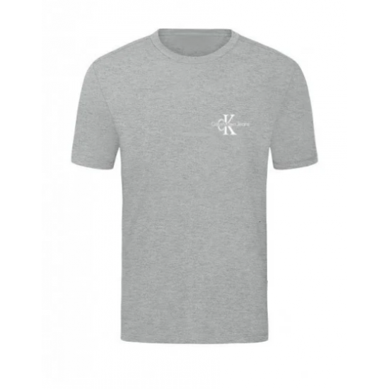 T-SHIRT 100% ΒΑΜΒΑΚΙ ΜΕ LOGO - ΓΚΡΙ - CALVIN KLEIN ΜΙΚΡΟ T-SHIRT 100% ΒΑΜΒΑΚΙ ΜΕ LOGO - ΓΚΡΙ - CALVIN KLEIN ΜΙΚΡΟ