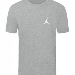T-SHIRT 100% ΒΑΜΒΑΚΙ ΜΕ LOGO - ΓΚΡΙ - JORDAN ΜΙΚΡΟ