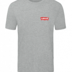 T-SHIRT 100% ΒΑΜΒΑΚΙ ΜΕ LOGO - ΓΚΡΙ - LEVIS ΜΙΚΡΟ