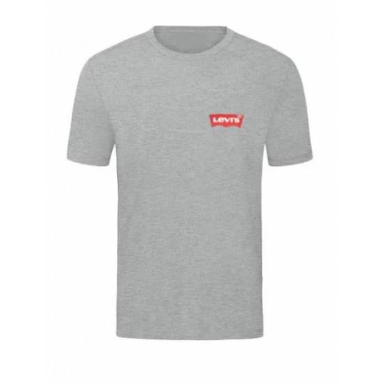 T-SHIRT 100% ΒΑΜΒΑΚΙ ΜΕ LOGO - ΓΚΡΙ - LEVIS ΜΙΚΡΟ T-SHIRT 100% ΒΑΜΒΑΚΙ ΜΕ LOGO - ΓΚΡΙ - LEVIS ΜΙΚΡΟ