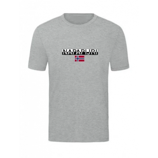 T-SHIRT 100% ΒΑΜΒΑΚΙ ΜΕ LOGO - ΓΚΡΙ - NAPAPIRJI T-SHIRT 100% ΒΑΜΒΑΚΙ ΜΕ LOGO - ΓΚΡΙ - NAPAPIRJI
