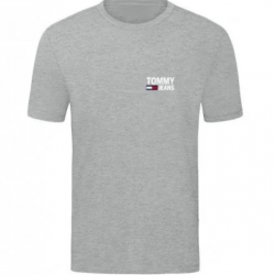 T-SHIRT 100% ΒΑΜΒΑΚΙ ΜΕ LOGO - ΓΚΡΙ - TOMMY JEANS ΜΙΚΡΟ