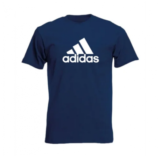 T-SHIRT 100% ΒΑΜΒΑΚΙ ΜΕ LOGO - ΜΠΛΕ ΣΚΟΥΡΟ - ADIDAS ΓΡΑΜΜΕΣ ΜΕΓΑΛΟ T-SHIRT 100% ΒΑΜΒΑΚΙ ΜΕ LOGO - ΜΠΛΕ ΣΚΟΥΡΟ - ADIDAS ΓΡΑΜΜΕΣ ΜΕΓΑΛΟ