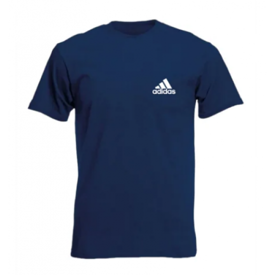 T-SHIRT 100% ΒΑΜΒΑΚΙ ΜΕ LOGO - ΜΠΛΕ ΣΚΟΥΡΟ - ADIDAS ΓΡΑΜΜΕΣ ΜΙΚΡΟ T-SHIRT 100% ΒΑΜΒΑΚΙ ΜΕ LOGO - ΜΠΛΕ ΣΚΟΥΡΟ - ADIDAS ΓΡΑΜΜΕΣ ΜΙΚΡΟ