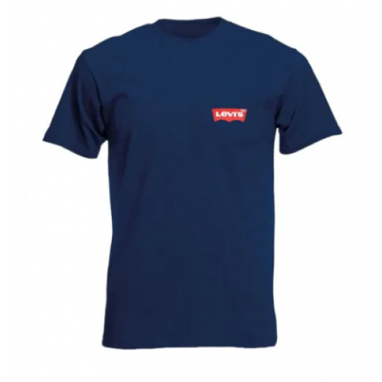 T-SHIRT 100% ΒΑΜΒΑΚΙ ΜΕ LOGO - ΜΠΛΕ ΣΚΟΥΡΟ - LEVIS ΜΙΚΡΟ T-SHIRT 100% ΒΑΜΒΑΚΙ ΜΕ LOGO - ΜΠΛΕ ΣΚΟΥΡΟ - LEVIS ΜΙΚΡΟ