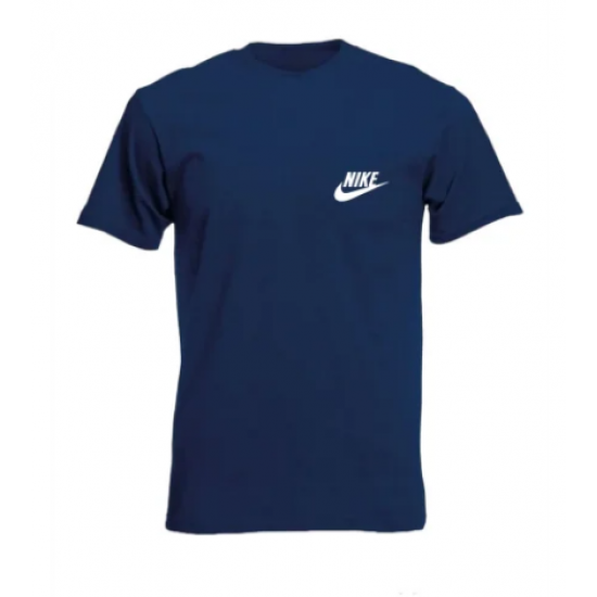T-SHIRT 100% ΒΑΜΒΑΚΙ ΜΕ LOGO - ΜΠΛΕ ΣΚΟΥΡΟ - NIKE ΜΙΚΡΟ T-SHIRT 100% ΒΑΜΒΑΚΙ ΜΕ LOGO - ΜΠΛΕ ΣΚΟΥΡΟ - NIKE ΜΙΚΡΟ